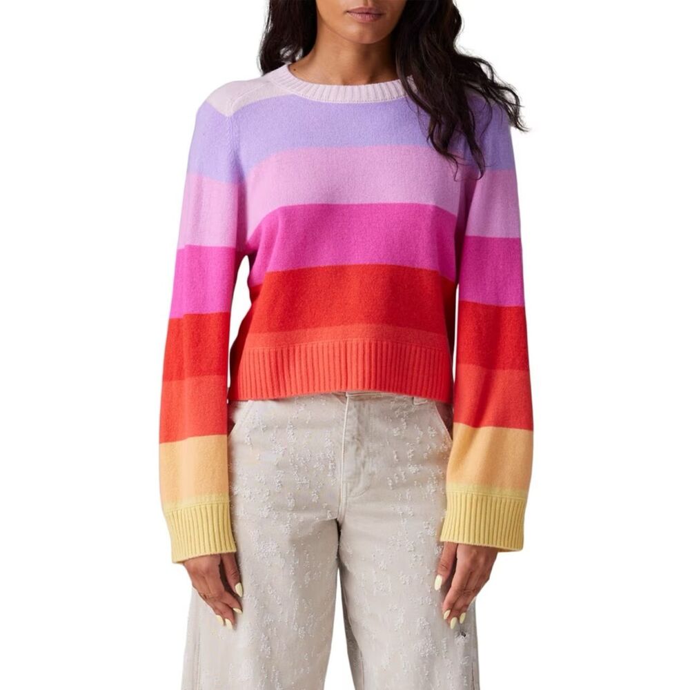 Colorush Omar Gradient Stripe Cashmere Sweater